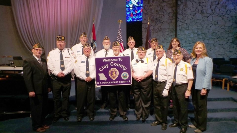 Post supports Clay County Commission in Purple Heart County designation.