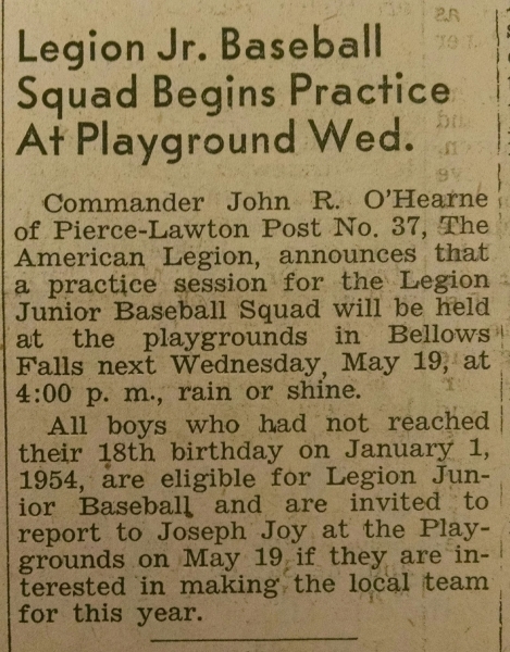 Post #37 begins American Legion baseball