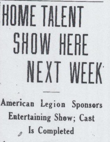 Legion Sponsors Talent Show