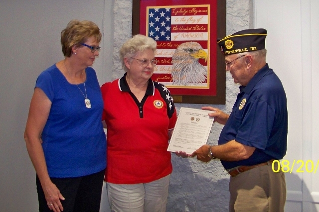 Turnbow-Higgs American Legion Post and Auxiliary Unit 240 Honors Joanna Lay