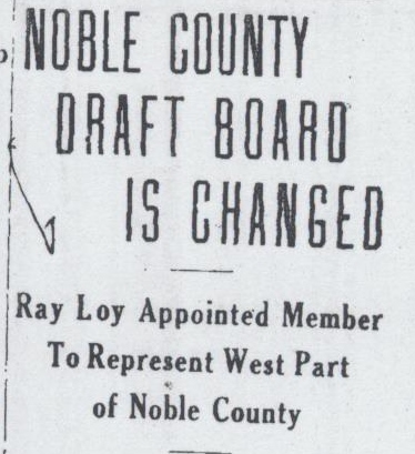 Ray Loy Legion Member is appointed member of Local Draft Board