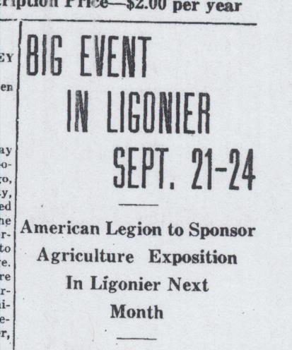 American Legion Post 243 Sponsors Agriculture Exposition.