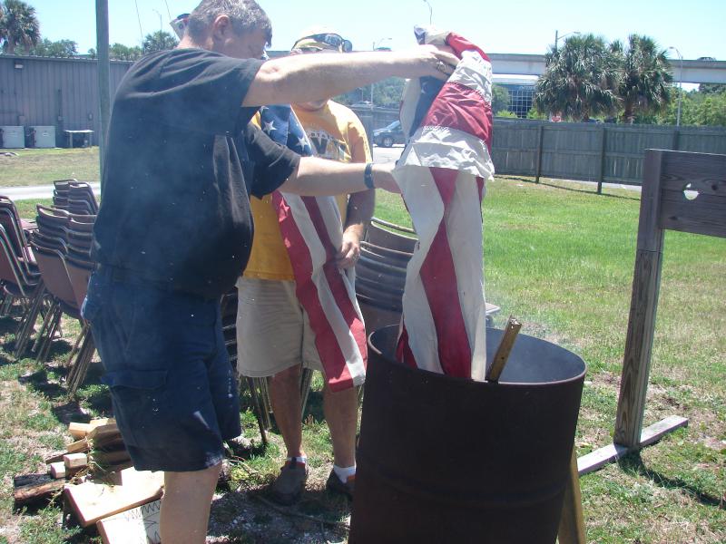 American Legion Post 316 had a Flag Retirement Ceremony