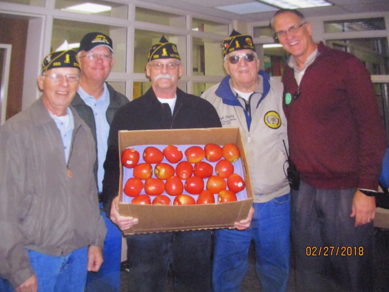 FALLDIN DELIVERS APPLES TO VALLEY VIEW ELEMENTARY SCHOOL DURING AMERICAN EDUCATION WEEK