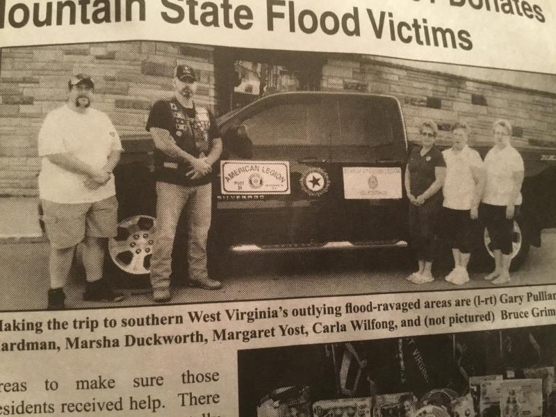 Relief missions to Mountain State flood victims