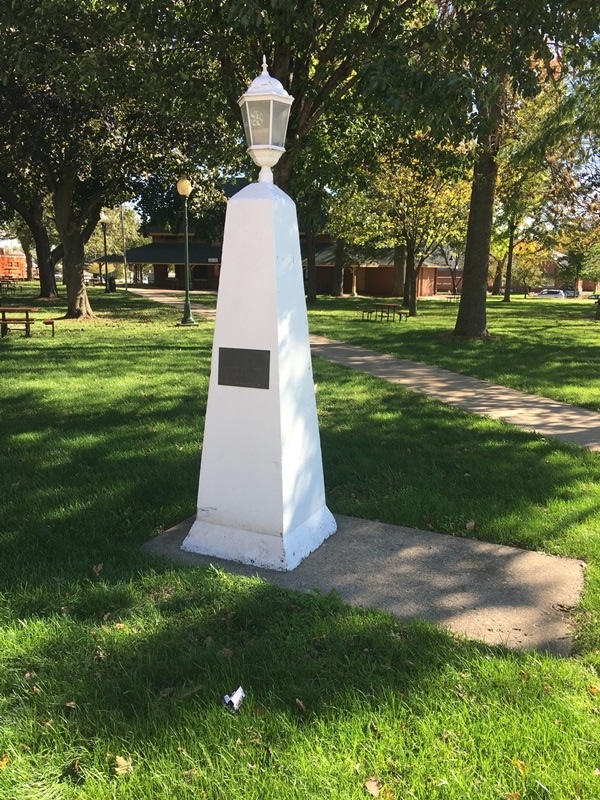  “Freedom Flame”, was erected in the Marion City Park”,  The plaque “1919-1969” was the 50th anniversary of the American Legion.