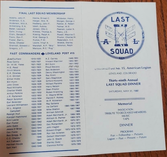 Last Squad roster for 1980