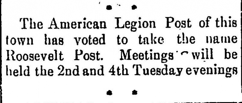  Bridgton's American Legion Post adds name to post