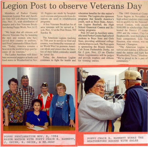 Legion Post to observe Veterans Day