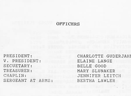 ALA 1993-94 Unit Officers