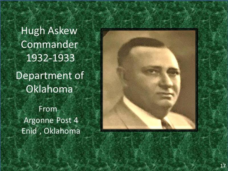Hugh Askew Commander 1932-1933 Department of Oklahoma