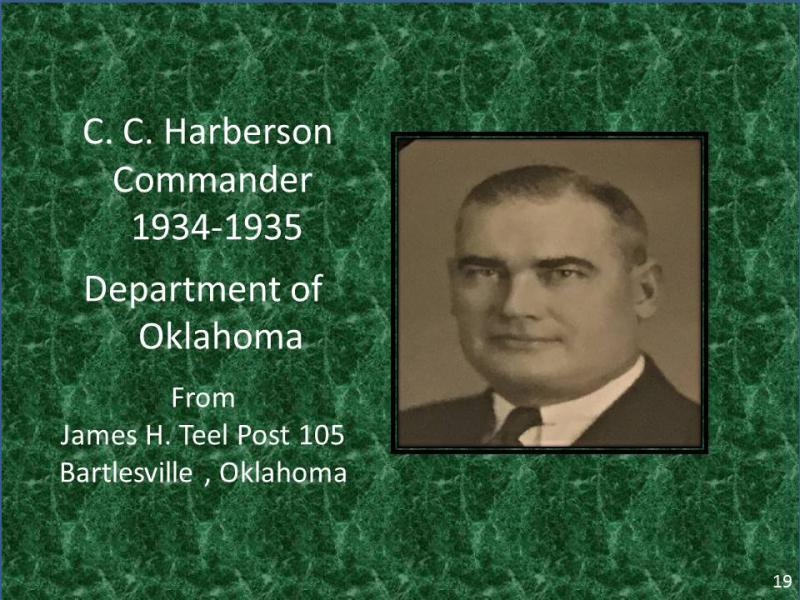C. C. Harberson Commander 1934-1935 Department of Oklahoma