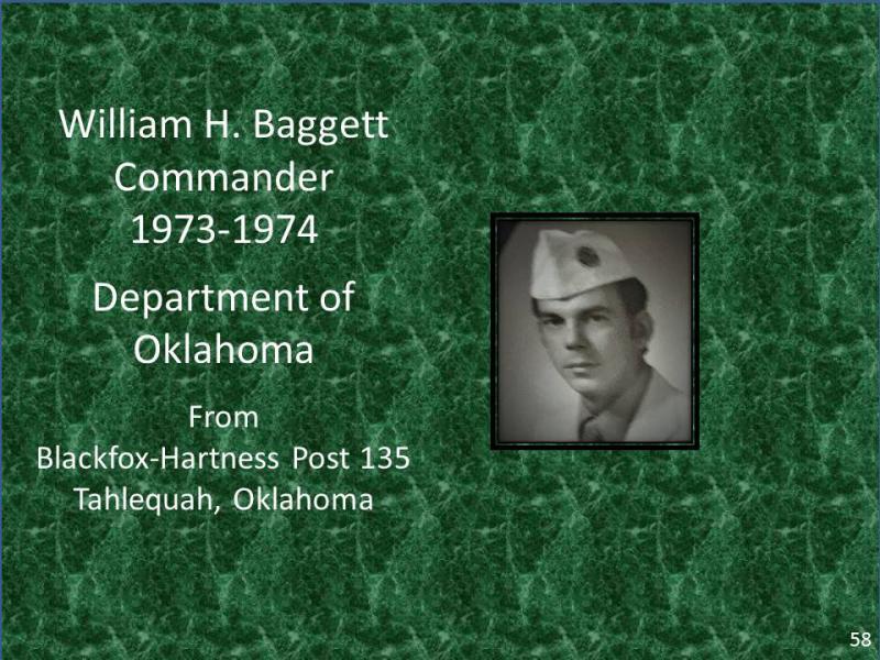 William H. Baggett Commander 1973-1974 Department of Oklahoma 