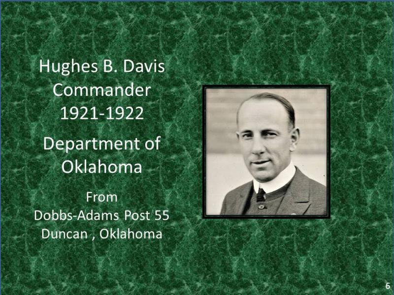 Hughes B. Davis Commander 1921-1922 Department of Oklahoma