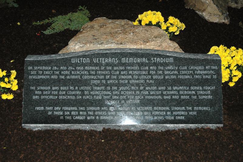 Wilton Veteran's Memorial Stadium Rededication