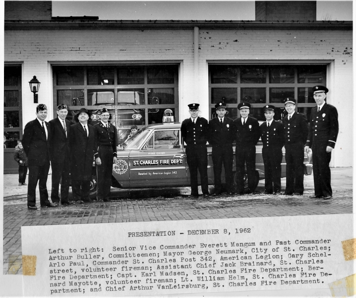 Post 342 Donates 1963 Ford Wagon to St Charles Fire Department 