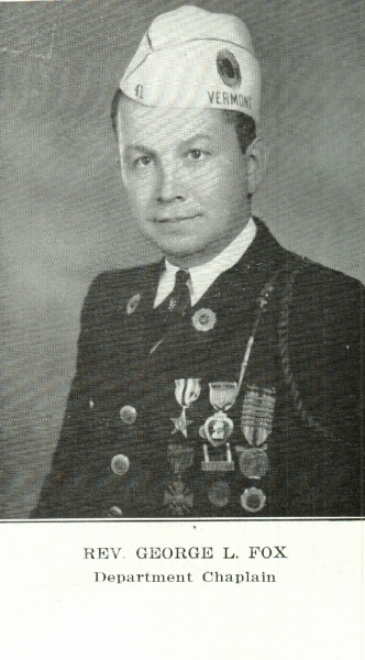 Past Department Chaplain George L. Fox casualty of USS Dorchester