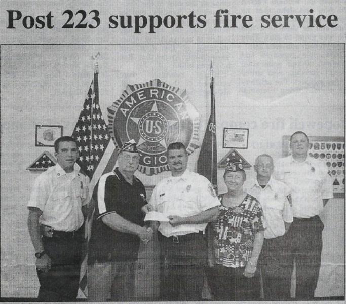 Fire Dept. donation