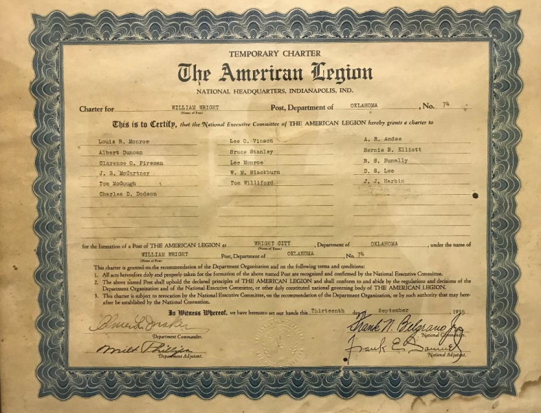 Temporary Charter The American Legion 