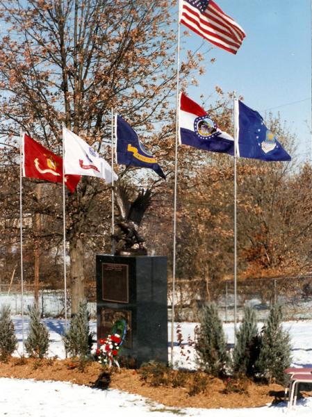 Pony Express Post 359 dedicates Veterans' Monument at Memorial Park Cemetery in Saint Joseph, Missouri