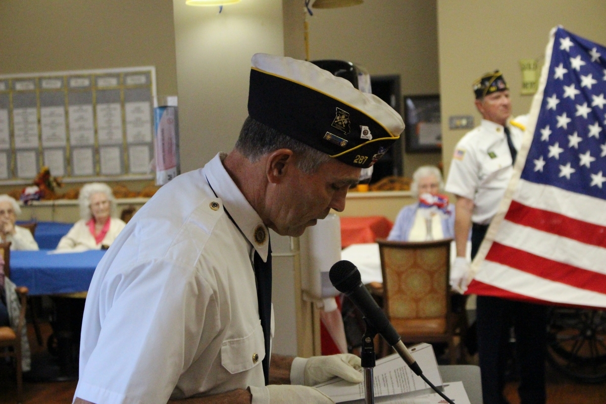 flag folding narration