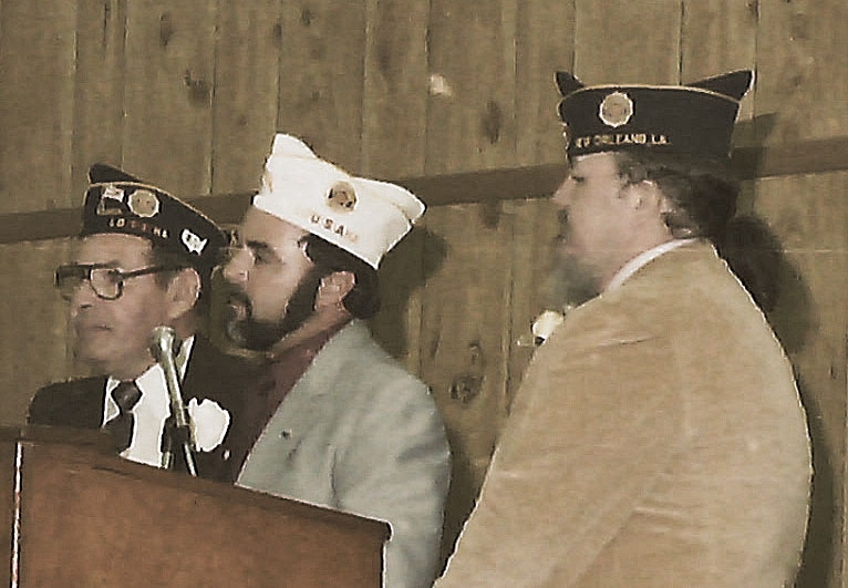 1985, 7/13. Installation of Post Commander Fred Schriever. The