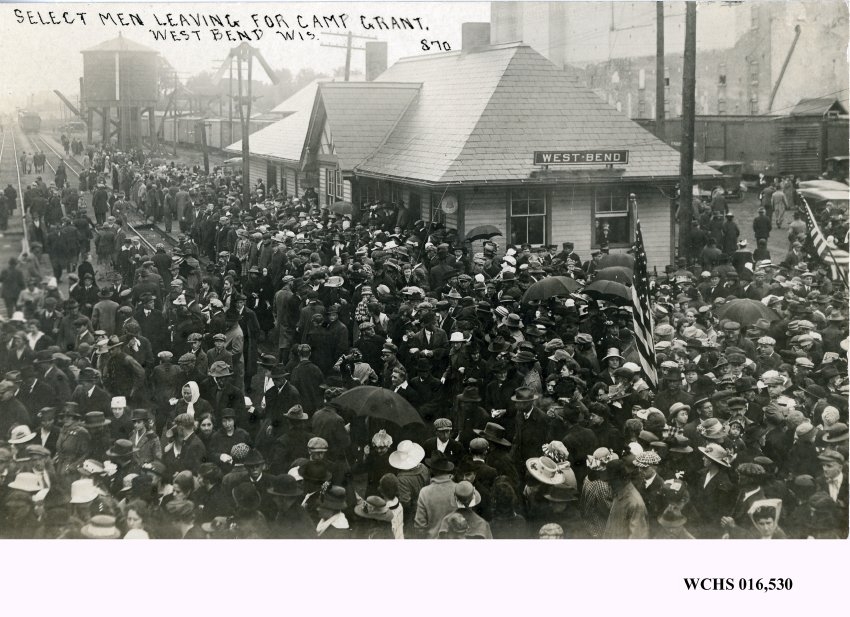 1917 Honoring Men Leaving for Camp Grant 