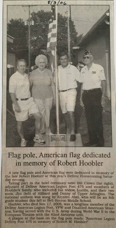 Dellroy Homecomin, Bob Hoobler, Flag Dedication 