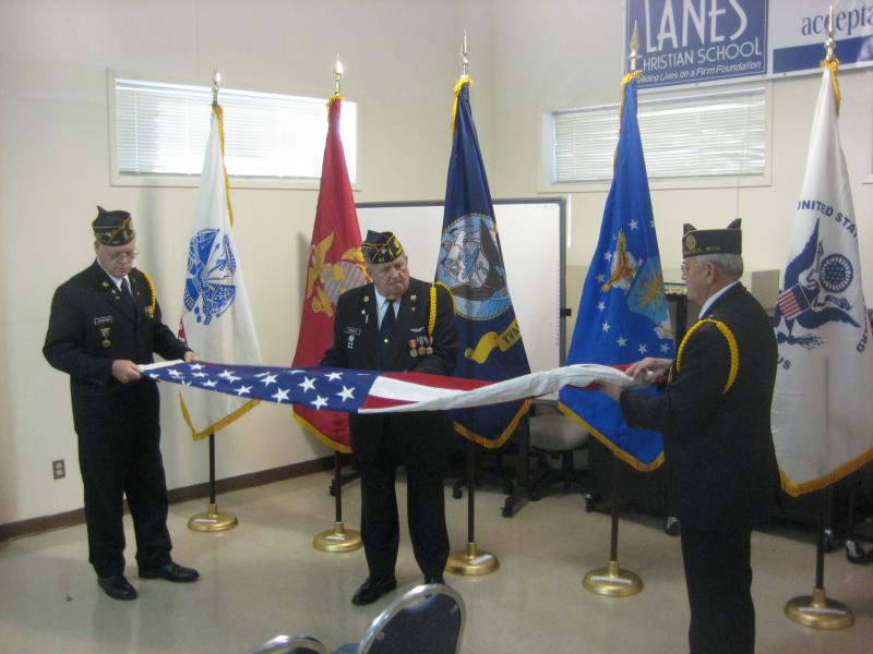 Flag Folding Ceremony At Cross Lanes Christian School