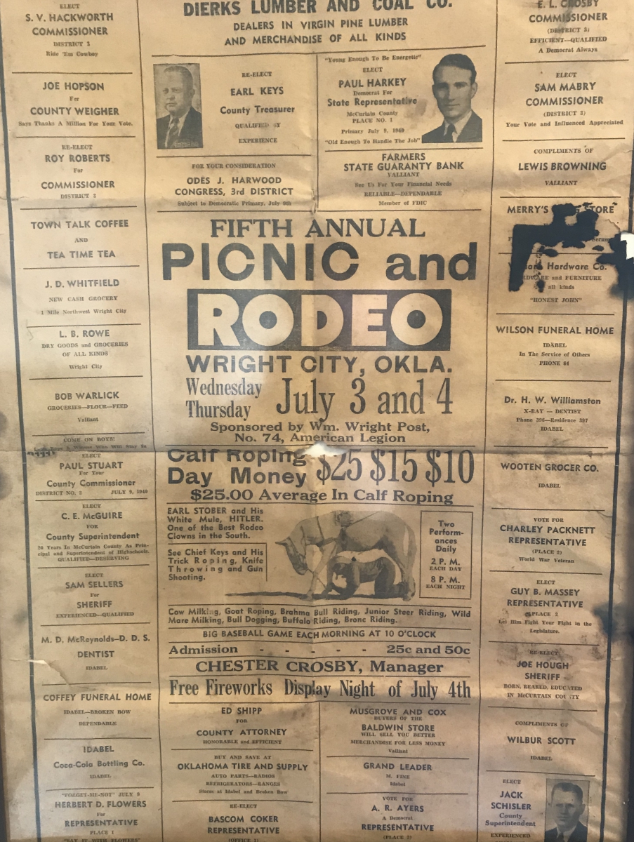 Rodeo Advertising, Flyers, and Newspaper Articles
