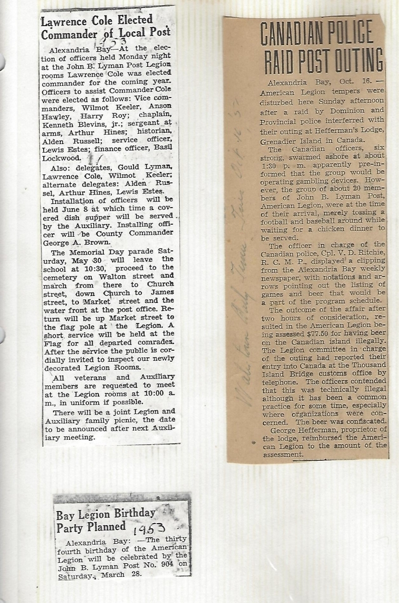 1950's Press releases and news paper articles