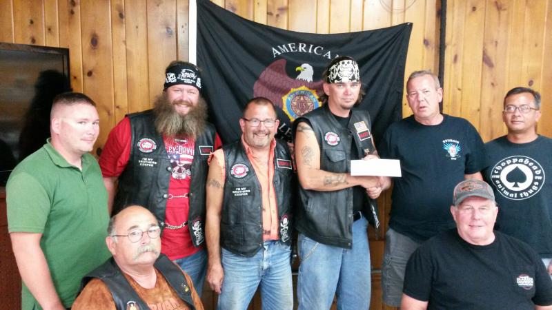 2015 Legion Riders donating to BACA