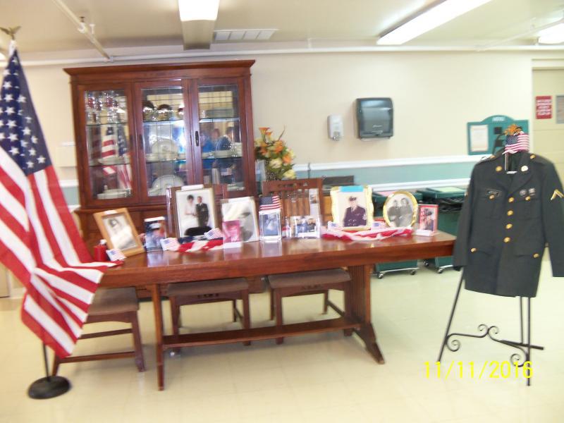 November 11, 2016. Presentation of Certificates of Appreciation to Veteran residents of Diversicare of Dover TN.
