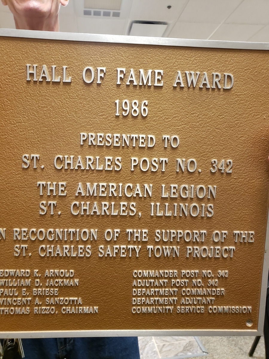 1986 Hall of Fame Award