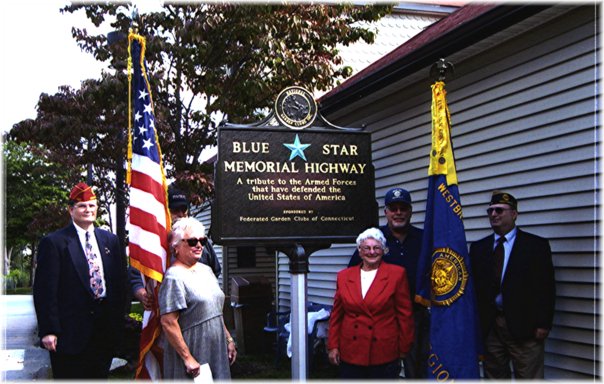 2004 Dedication of Blue Star Highway Sign at Westbrook Rest Stop on I-95