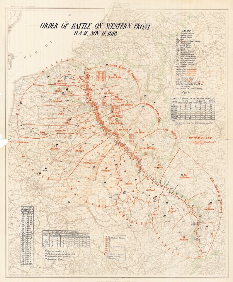 situation Map Western Front WW1 