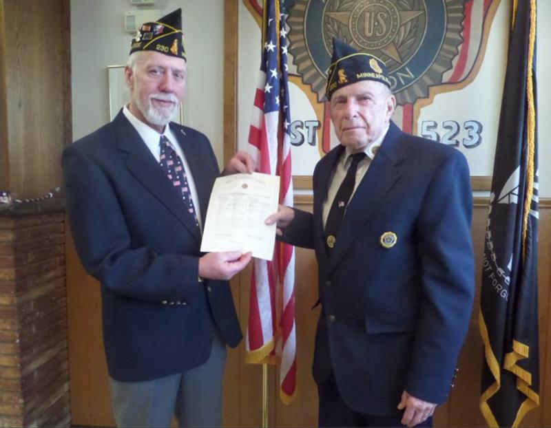 Burton E. Falk - American Legion Member for 70 years