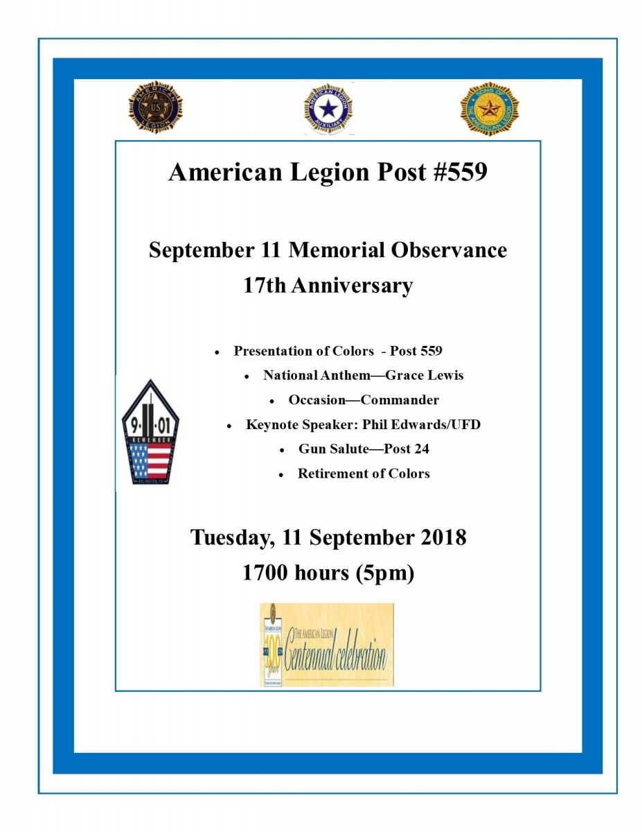 9/11 Memorial Commemoration (2018)