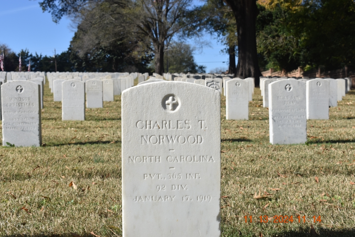 Commemorating Private Charles T. Norwood, World War I