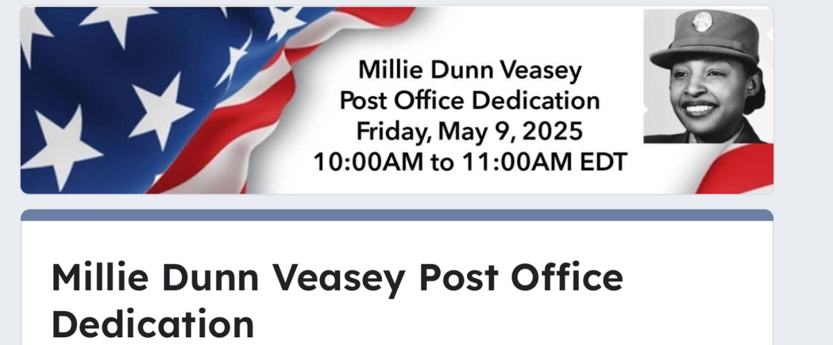 Officially named the “Millie Dunn Veasey Post Office