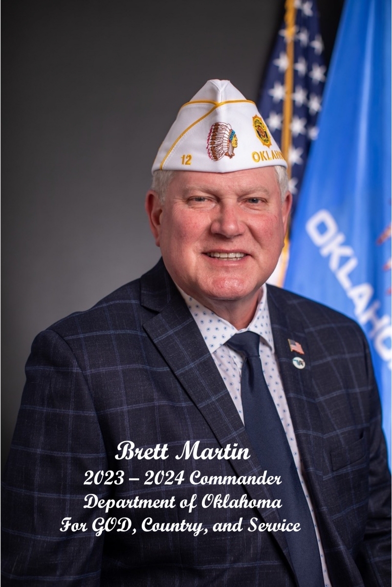 Brett Martin Elected Commander 2023-2024 Department Of Oklahoma