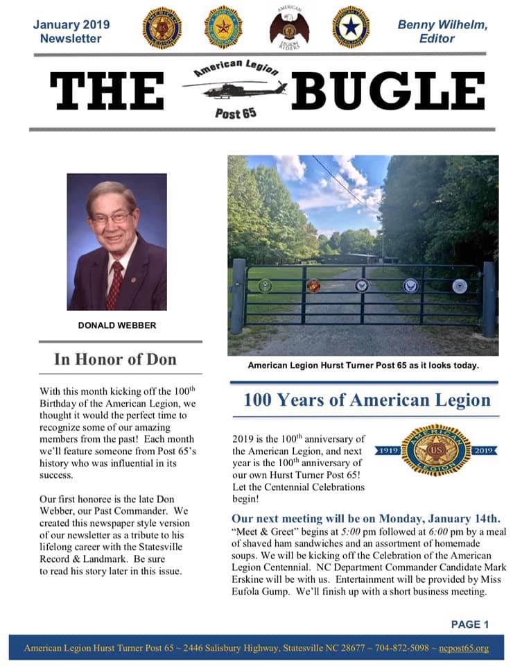 The Bugle becomes our Newsletter