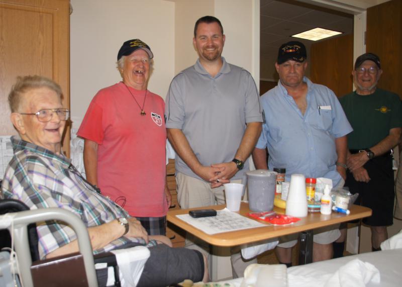 Members of Post 64 visit veterans  at Nemasket Nursing Home