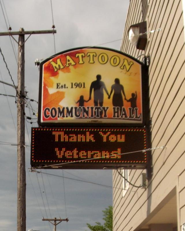 Donation for Mattoon Community Electric Sign for local Events.