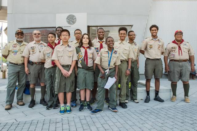 2017, March 25, Post Member Don Herbert Assistant Scout Master Troup 185 visit the World War II Musuem in New Orleans La. 
