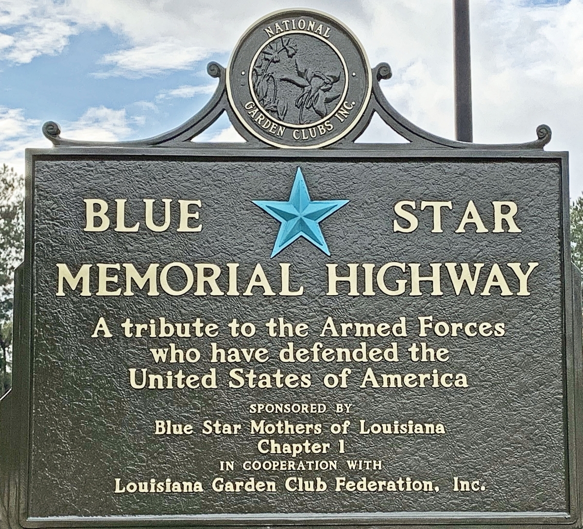 2020, 01-04.  Blue Star Memorial Marker Dedication of a Blue Star Memorial Marker placed at the I-10 Slidell Louisiana Visitor's Center.