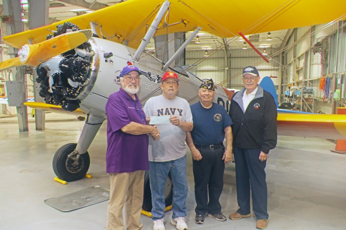 2020, 02-12 Post 307 recently made a donation to the Continental Air Force to rehab a Stearman biplane formerly used as a military trainer aircraft. Approximate 10,626 were built in the United States during the 1930s and 1940s. 
