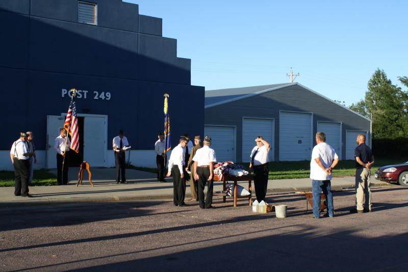 First Flag Burning Ceremony by Post #249