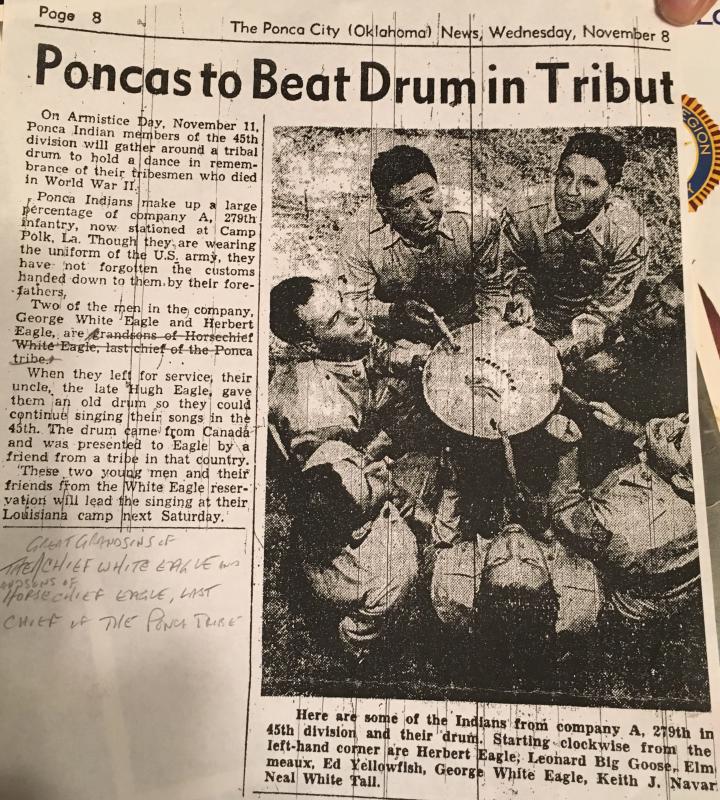 Poncas to Beat Drum in Tribute