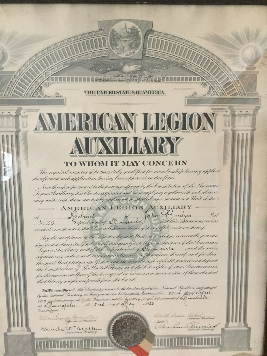 AUXILIARY CHARTER The American Legion Centennial Celebration